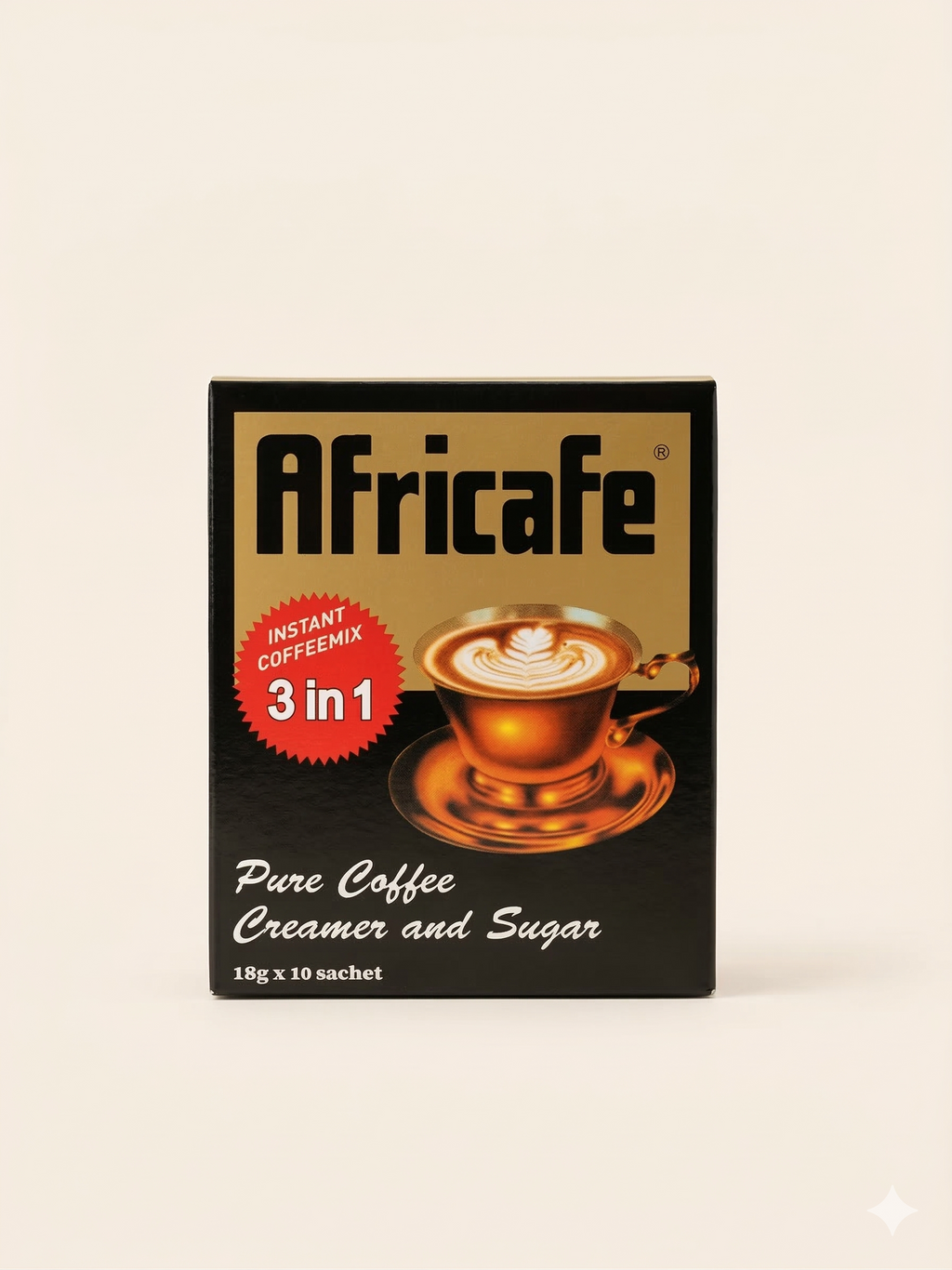 Africafe Premium 3-in-1 Instant Coffee Mix | Sweet & Creamy Tanzanian Brew (10 Sachets)