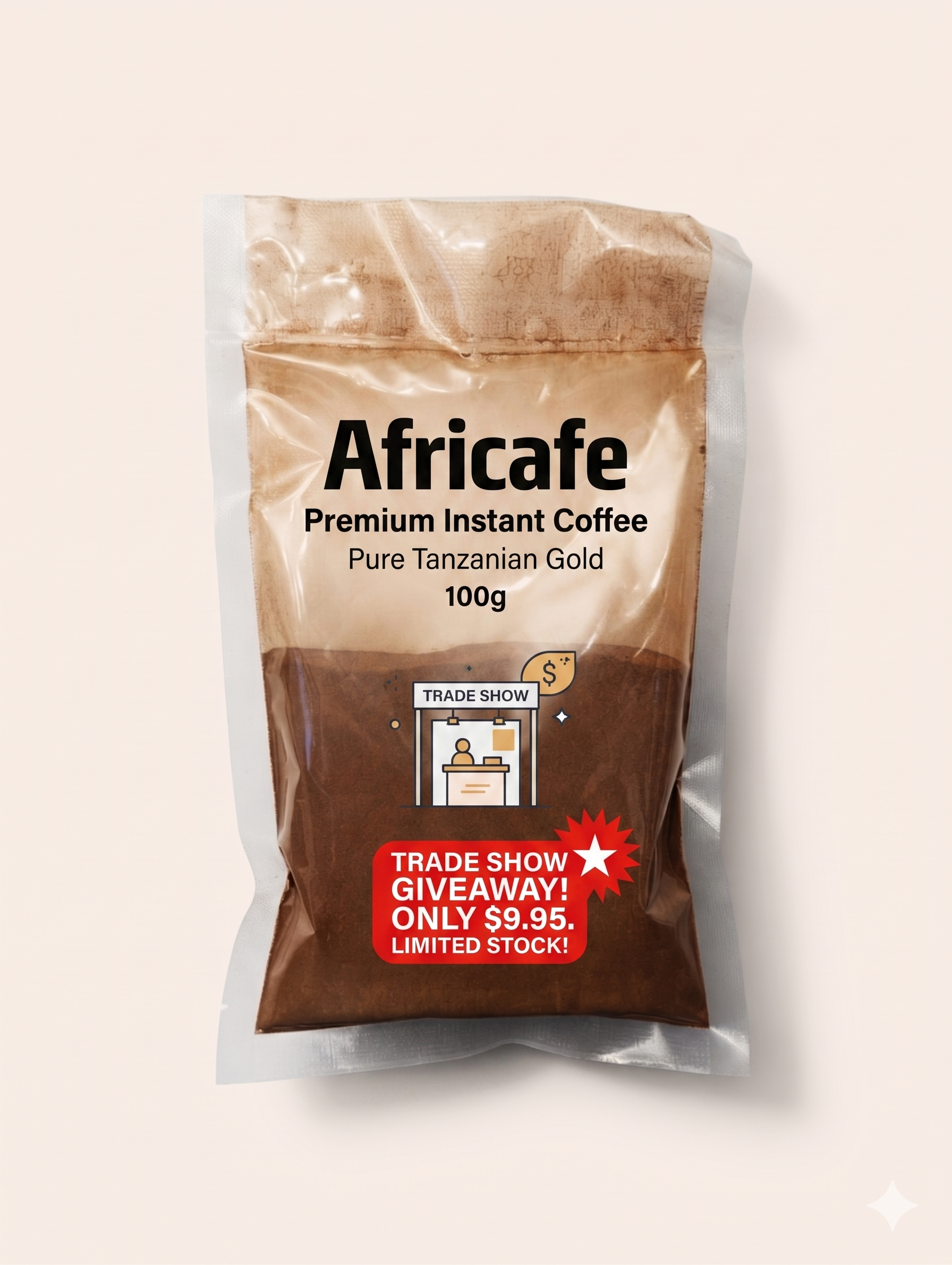 Africafe Premium Tanzanian Coffee | 100g Vacuum-Sealed Trade Show Special